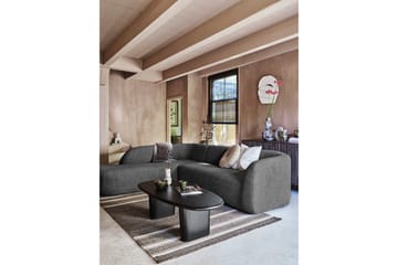 Mooli Sofa med Sjeselong 3-seter - Grå/Svart - Møbler - Sofaer - Sofaer med sjeselong - 3 seters sofa med divan