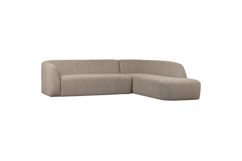 Mooli Sofa med Sjeselong 3-seter, Naturmelange