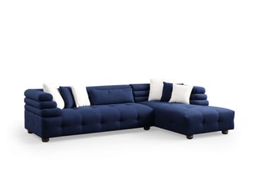 Namarta 4-seters Sofa med Divan - Mørkeblå - Møbler - Sofaer - Sofaer med sjeselong - 4 seters sofa med divan