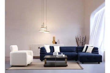 Namarta 4-seters Sofa med Divan - Mørkeblå - Møbler - Sofaer - Sofaer med sjeselong - 4 seters sofa med divan