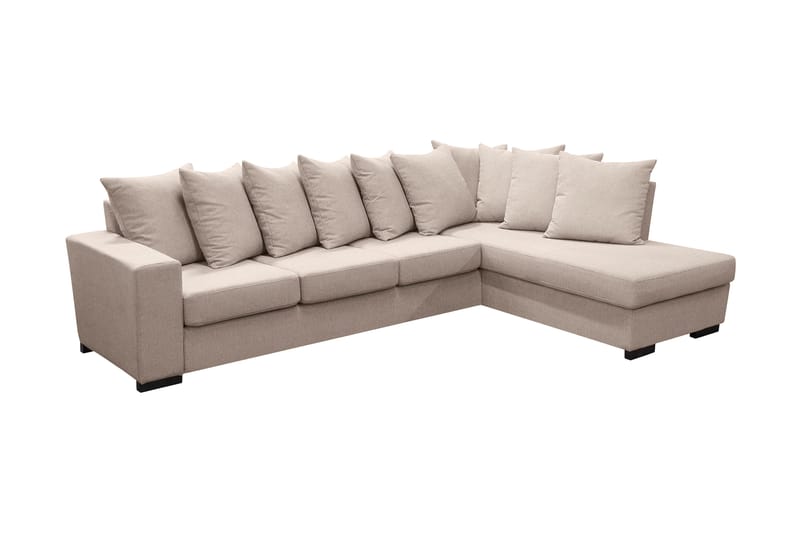 Nebraska Divansofa 4-seter Høyre Konvoluttputer - Beige - Møbler - Sofaer - Sofaer med sjeselong - 4 seters sofa med divan