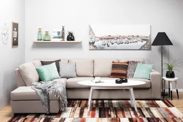 Nebraska Divansofa 4-seter Venstre - Beige - Møbler - Sofaer - Sofaer med sjeselong - 4 seters sofa med divan