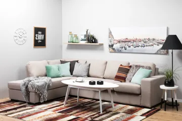 Nebraska Divansofa 4-seter Venstre - Beige - Møbler - Sofaer - Sofaer med sjeselong - 4 seters sofa med divan