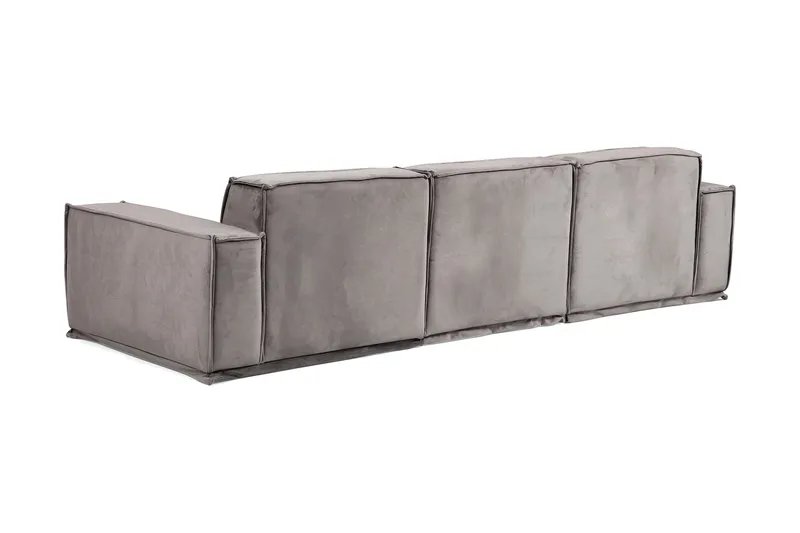 Nightcap Sofa m. Divan 3-seters - Grå - Møbler - Sofaer - Fløyelssofaer