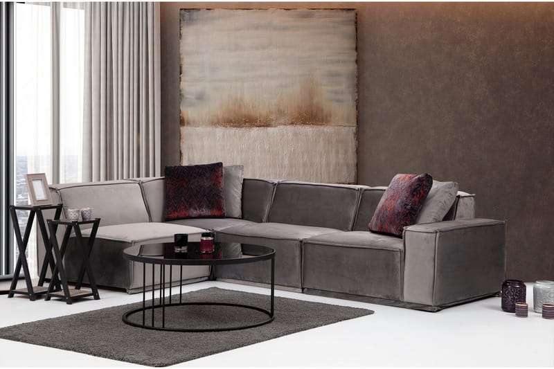 Nightcap Sofa m. Divan 4-seters - Grå - Møbler - Sofaer - Hjørnesofaer