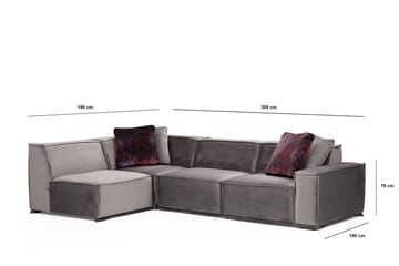 Nightcap Sofa m. Divan 4-seters - Grå - Møbler - Sofaer - Hjørnesofaer