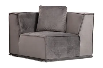 Nightcap Sofa m. Divan 6-seters - Grå - Møbler - Sofaer - Fløyelssofaer