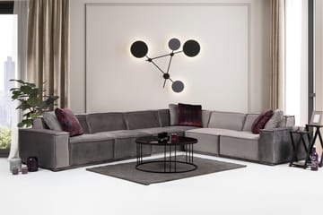 Nightcap Sofa m. Divan 6-seters - Grå - Møbler - Sofaer - Fløyelssofaer