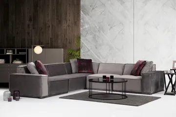 Nightcap Sofa m. Divan 6-seters - Grå - Møbler - Sofaer - Hjørnesofaer