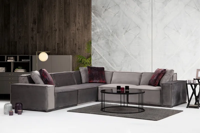 Nightcap Sofa m. Divan 6-seters - Grå - Møbler - Sofaer - Hjørnesofaer