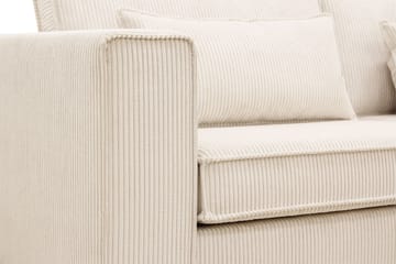 Nova 4-seters Høyrevendt L-formet Sjeselongsofa i Manchester - Beige - Møbler - Sofaer - Sofaer med sjeselong - 4 seters sofa med divan