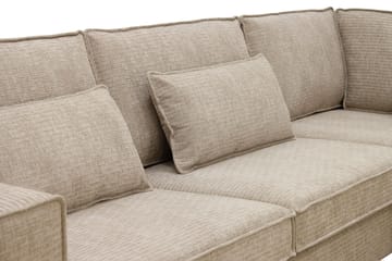 Nova 4-seters Høyrevendt L-formet Sjeselongsofa i Manchester - Beige - Møbler - Sofaer - Sofaer med sjeselong - 4 seters sofa med divan