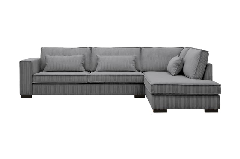 Nova 4-seters Høyrevendt L-formet Sjeselongsofa i Manchester - Mørk grå - Møbler - Sofaer - Sofaer med sjeselong - 4 seters sofa med divan