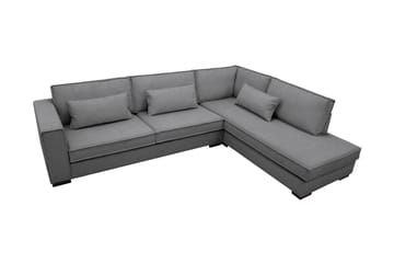 Nova 4-seters Høyrevendt L-formet Sjeselongsofa i Manchester - Mørk grå - Møbler - Sofaer - Sofaer med sjeselong - 4 seters sofa med divan