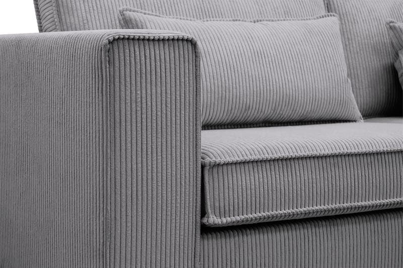 Nova 4-seters Høyrevendt L-formet Sjeselongsofa i Manchester - Mørk grå - Møbler - Sofaer - Sofaer med sjeselong - 4 seters sofa med divan