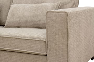 Nova 4-seters Venstrevendt L-formet Sjeselongsofa i Manchester - Beige - Møbler - Sofaer - Sofaer med sjeselong - 4 seters sofa med divan
