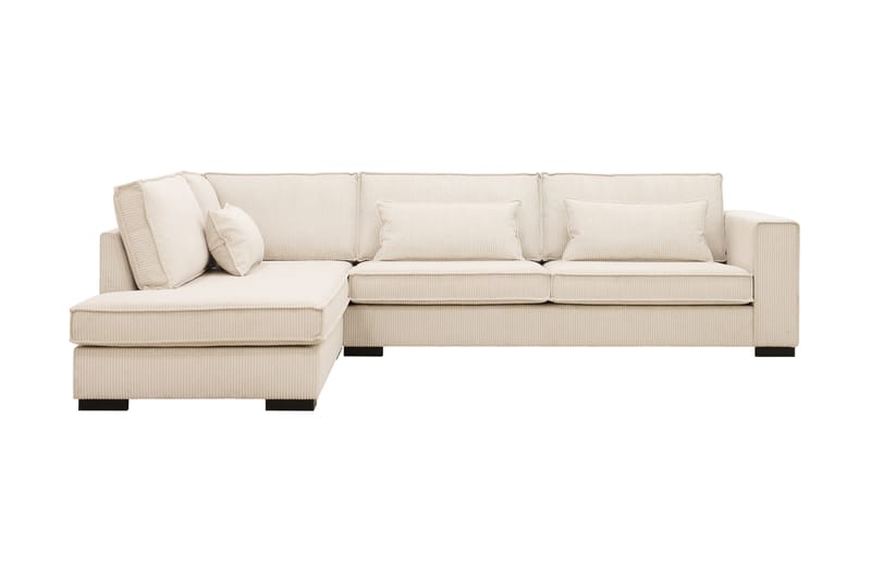 Nova 4-seters Venstrevendt L-formet Sjeselongsofa i Manchester - Beige - Møbler - Sofaer - Sofaer med sjeselong - 4 seters sofa med divan