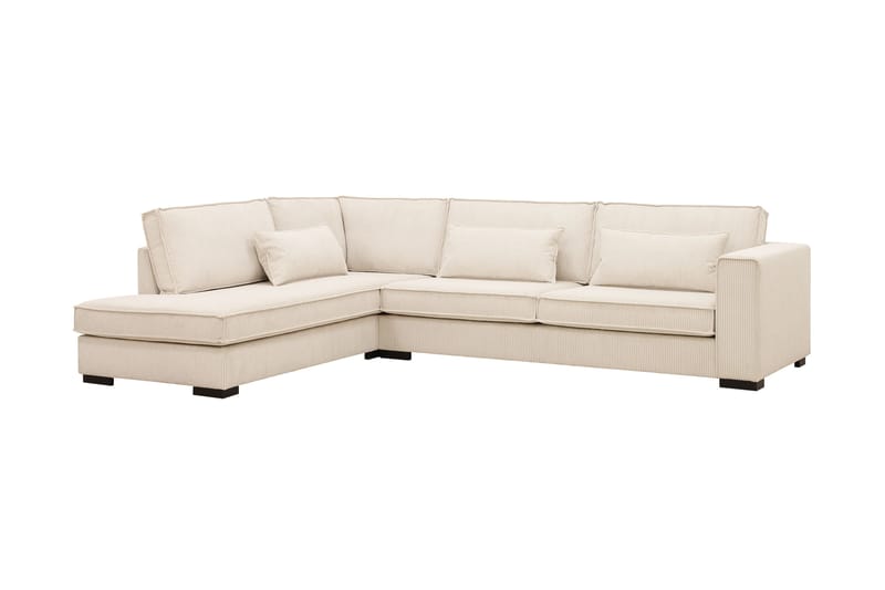 Nova 4-seters Venstrevendt L-formet Sjeselongsofa i Manchester - Beige - Møbler - Sofaer - Sofaer med sjeselong - 4 seters sofa med divan