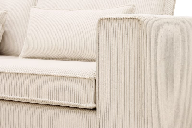 Nova 4-seters Venstrevendt L-formet Sjeselongsofa i Manchester - Beige - Møbler - Sofaer - Sofaer med sjeselong - 4 seters sofa med divan