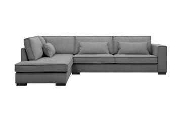 Nova 4-seters Venstrevendt L-formet Sjeselongsofa i Manchester - Mørk grå - Møbler - Sofaer - Sofaer med sjeselong - 4 seters sofa med divan
