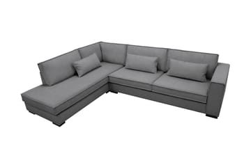 Nova 4-seters Venstrevendt L-formet Sjeselongsofa i Manchester - Mørk grå - Møbler - Sofaer - Sofaer med sjeselong - 4 seters sofa med divan