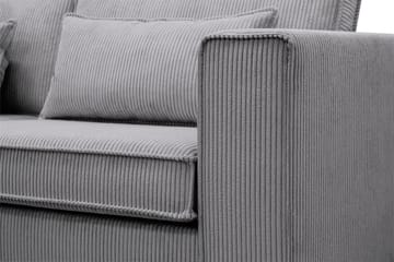 Nova 4-seters Venstrevendt L-formet Sjeselongsofa i Manchester - Mørk grå - Møbler - Sofaer - Sofaer med sjeselong - 4 seters sofa med divan