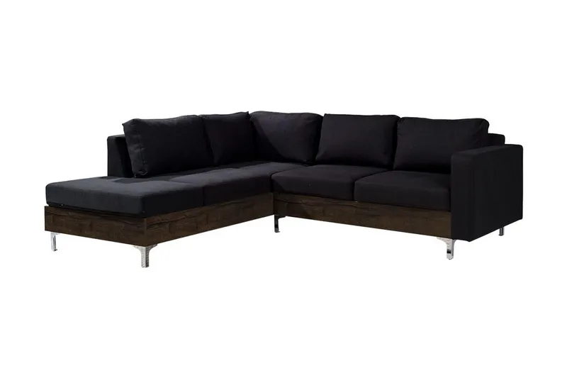 Oberting 3-seters Hjørnesofa, Svart