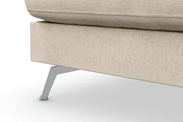 Ocean Lyx 4-seter Venstrevendt L-formet Sjeselongsofa i Fløyel - Beige - Møbler - Sofaer - Sofaer med sjeselong - 4 seters sofa med divan