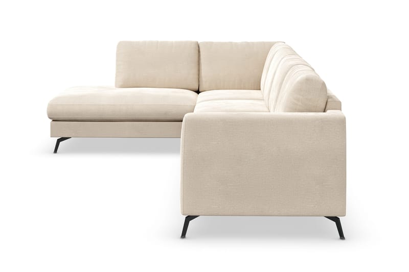 Ocean Lyx 4-seter Venstrevendt L-formet Sjeselongsofa i Fløyel - Beige - Møbler - Sofaer - Sofaer med sjeselong - 4 seters sofa med divan