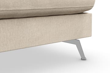 Ocean Lyx 4-seters Høyrevendt L-formet Sjeselongsofa i Fløyel - Beige - Møbler - Sofaer - Sofaer med sjeselong - 4 seters sofa med divan