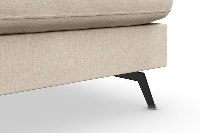 Ocean Lyx 4-seters Høyrevendt L-formet Sjeselongsofa i Fløyel - Beige - Møbler - Sofaer - Sofaer med sjeselong - 4 seters sofa med divan