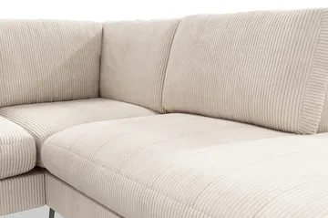 Ocean Lyx 4-seters Høyrevendt L-formet Sjeselongsofa i Manchester - Beige - Møbler - Sofaer - Sofaer med sjeselong - 4 seters sofa med divan