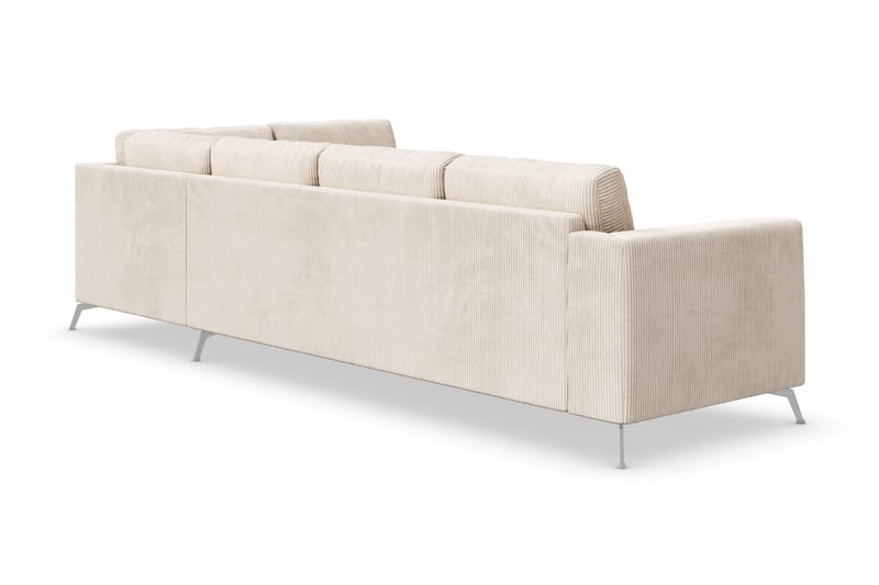Ocean Lyx 4-seters Høyrevendt L-formet Sjeselongsofa i Manchester - Beige - Møbler - Sofaer - Sofaer med sjeselong - 4 seters sofa med divan
