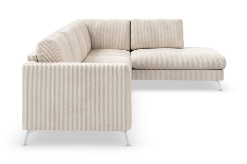 Ocean Lyx 4-seters Høyrevendt L-formet Sjeselongsofa i Manchester - Beige - Møbler - Sofaer - Sofaer med sjeselong - 4 seters sofa med divan