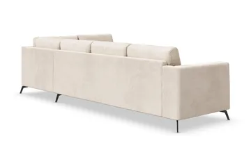 Ocean Lyx 4-seters Høyrevendt L-formet Sjeselongsofa i Manchester - Beige - Møbler - Sofaer - Sofaer med sjeselong - 4 seters sofa med divan