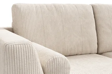 Ocean Lyx 4-seters Høyrevendt L-formet Sjeselongsofa i Manchester - Beige - Møbler - Sofaer - Sofaer med sjeselong - 4 seters sofa med divan