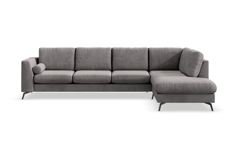Ocean Lyx 4-seters Høyrevendt L-formet Sjeselongsofa i Manchester - Mørk grå - Møbler - Sofaer - Sofaer med sjeselong - 4 seters sofa med divan