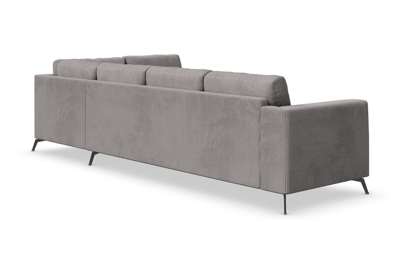 Ocean Lyx 4-seters Høyrevendt L-formet Sjeselongsofa i Manchester - Mørk grå - Møbler - Sofaer - Sofaer med sjeselong - 4 seters sofa med divan