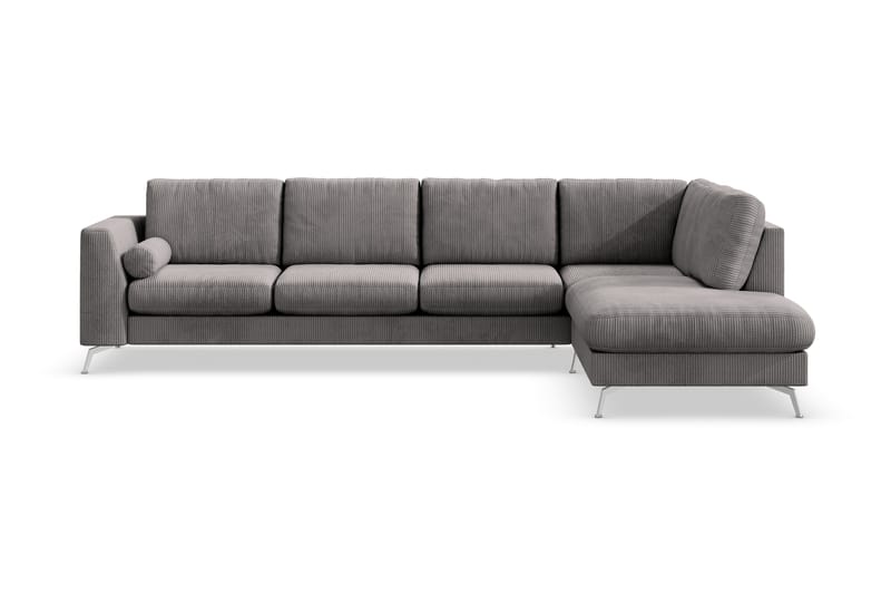 Ocean Lyx 4-seters Høyrevendt L-formet Sjeselongsofa i Manchester - Mørk grå - Møbler - Sofaer - Sofaer med sjeselong - 4 seters sofa med divan