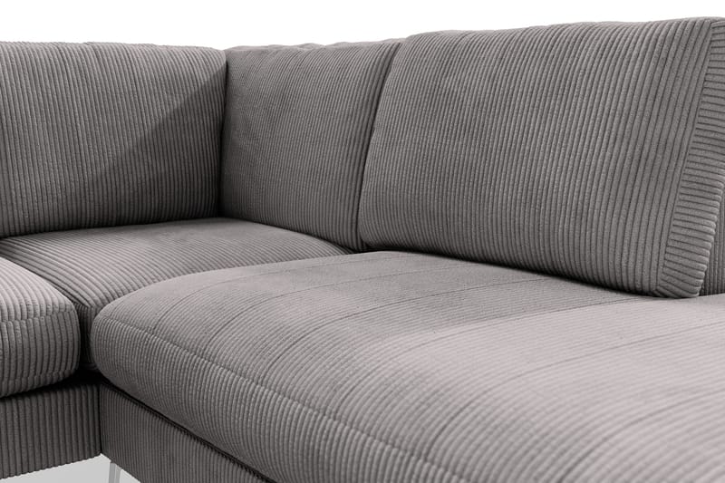 Ocean Lyx 4-seters Høyrevendt L-formet Sjeselongsofa i Manchester - Mørk grå - Møbler - Sofaer - Sofaer med sjeselong - 4 seters sofa med divan