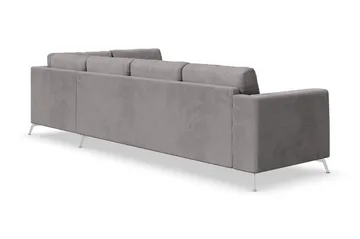 Ocean Lyx 4-seters Høyrevendt L-formet Sjeselongsofa i Manchester - Mørk grå - Møbler - Sofaer - Sofaer med sjeselong - 4 seters sofa med divan