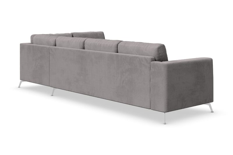 Ocean Lyx 4-seters Høyrevendt L-formet Sjeselongsofa i Manchester - Mørk grå - Møbler - Sofaer - Sofaer med sjeselong - 4 seters sofa med divan