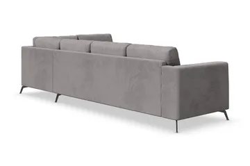 Ocean Lyx 4-seters Høyrevendt L-formet Sjeselongsofa i Manchester - Mørk grå - Møbler - Sofaer - Sofaer med sjeselong - 4 seters sofa med divan