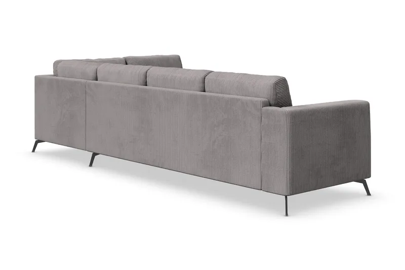 Ocean Lyx 4-seters Høyrevendt L-formet Sjeselongsofa i Manchester - Mørk grå - Møbler - Sofaer - Sofaer med sjeselong - 4 seters sofa med divan