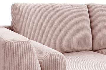 Ocean Lyx 4-seters Høyrevendt L-formet Sjeselongsofa i Manchester - Rosa - Møbler - Sofaer - Sofaer med sjeselong - 4 seters sofa med divan