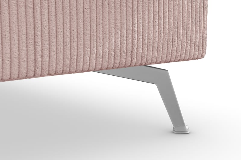 Ocean Lyx 4-seters Høyrevendt L-formet Sjeselongsofa i Manchester - Rosa - Møbler - Sofaer - Sofaer med sjeselong - 4 seters sofa med divan