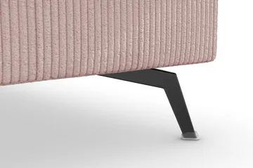 Ocean Lyx 4-seters Høyrevendt L-formet Sjeselongsofa i Manchester - Rosa - Møbler - Sofaer - Sofaer med sjeselong - 4 seters sofa med divan