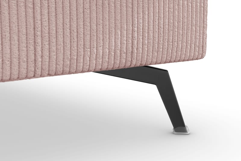 Ocean Lyx 4-seters Høyrevendt L-formet Sjeselongsofa i Manchester - Rosa - Møbler - Sofaer - Sofaer med sjeselong - 4 seters sofa med divan