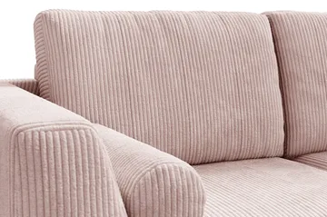 Ocean Lyx 4-seters Høyrevendt L-formet Sjeselongsofa i Manchester - Rosa - Møbler - Sofaer - Sofaer med sjeselong - 4 seters sofa med divan