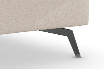 Ocean Lyx 4-seters Høyrevendt L-formet Sjeselongsofa i Stoff - Beige - Møbler - Sofaer - Sofaer med sjeselong - 4 seters sofa med divan